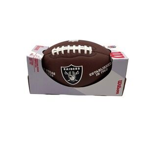 Wilson NFL Silver Official Size Football Las Vegas Raiders Composite Leather